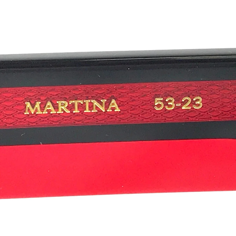 Alfred Kerbs Eyeglasses Frames MARTINA BK Black Red Square Full Rim 53-23-140